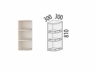 Кухонный шкаф Графит 74.18 Сосна Астрид /Ваниль