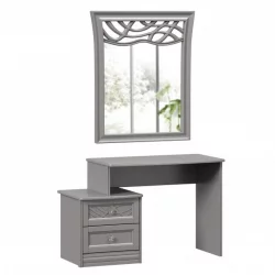 Столик туалетный Джулия с зеркалом ППУ Оникс серый