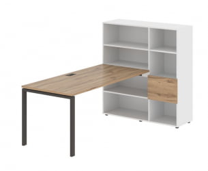 Рабочая станция EDIS EURST 1217 Дуб Денвер светлый Мокко Белый
