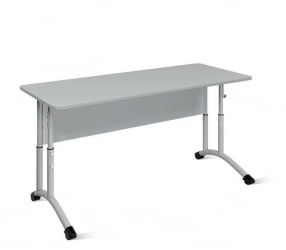 Стол ученический 2-местный регулируемый (рост 5-7) 1200х500 мм ЛДСП Серый/Металл Серый