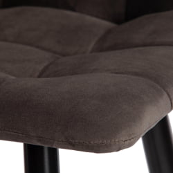 Барный стул CHILLY (mod.7095б) ткань/металл, 53х44х104 см, высота до сиденья 76 см, темно-серый barkhat 14/черный