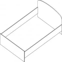 Кровать Проспект Гм.КРО-12 бук светлый