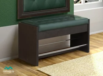 Тумба для обуви Визит-1 ЛДСП+ иск.кожа  terra 106 - Венге
