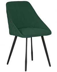Стул обеденный DOBRIN STELLA (ЭМАЛЬ ЧЕРНЫЙ МУАР велюр Catania Izumrud)