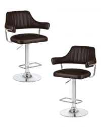 Стул барный DOBRIN CHARLY (коричневый) 2 шт