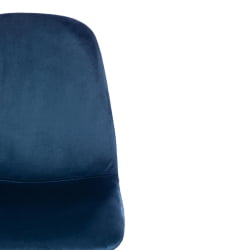 Стул BREEZE (mod. 4724) вельвет/металл, 44 х 53 х 87 см, Blue (синий) HLR63 / черный