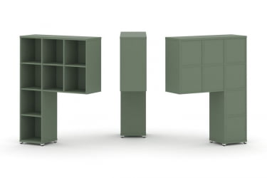 Надставка на стол высокая односторонняя + задняя стенка (8 шт.) CONCEPT CN.ONV-001 Кобо Белый металл