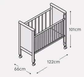 Кроватка для новорожденных Micuna Nicole 120x60 White