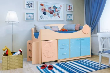 Уголок школьника Юниор-12.2 МДФ матовый Дуб молочный/Розовый металлик/Голубой металлик