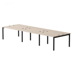 Бенч-система на 6 мест на металлокаркасе, опоры 45 гр Everprof EVO 254S016 (4140) Дуб Соната Черный
