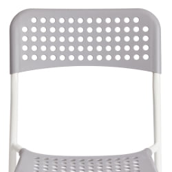 Стул ADDE (mod. C-049) металл/пластик, 39 х 49 х 78 см, Grey(серый)/White(белый) разборный