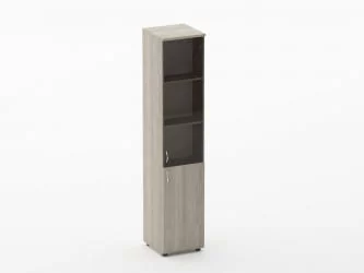 Шкаф высокий со стеклом Twin 16.16.13Пр Дуб Сантана светлый