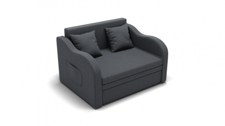 Диван Бали (ЗР) Цвет фасада: Серый; Тип: Прямой; Материал фасада: Металл/Велюр