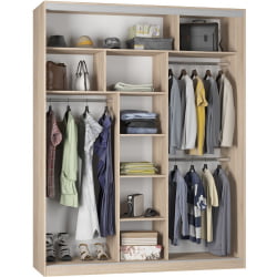 Шкаф-купе B-230х180х60-3(Венге-ДМ-D9D9D9)