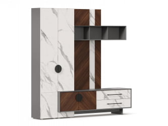 Набор мебели для гостиной Вилена №2 Оникс Серый/Орех/Монте белый