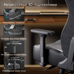 Компьютерное кресло (для геймеров) Еурека Пйтхон ИИ, синий / Eureka Python II,