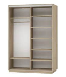 Шкаф-купе двухдверный Экспресс Дуо 1600х2200h Париж/Ясень шимо светлый