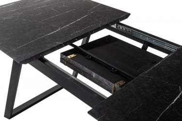 Стол Пеле раздвиж. 120-160 Темный мрамор/Бабочка