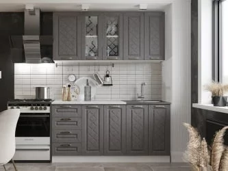 Маленькая кухня Агава 1,6 м Белый/Трюфель