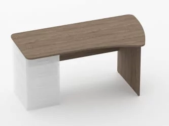 Стол эргономичный под встроенную тумбу Glassy 1.121.16Пр Дуб Верцаска