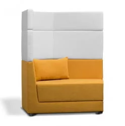 Диван с трехъярусной спинкой правый Элемент 2В3 Желтый/Белый