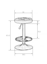 Табурет барный DOBRIN BRUNO GOLD (зеленый велюр (MJ9-88))