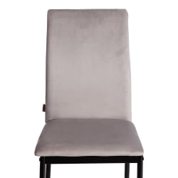 Металлический стул CAPRI (mod. BC565-DC) металл, флок, 43 х 53 х 92 см, Light grey (светло-серый) HLR14 / черный