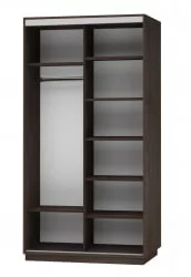 Шкаф-купе с фотопечатью Экспресс Дуо 1200х2400h Улица/Венге