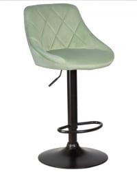 Стул барный DOBRIN LOGAN BLACK (мятный велюр (MJ9-87)) 2 шт