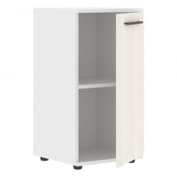 Шкаф колонка с глухой малой дверью ЕДИС ЕЛCС 42.1 Ясень Траун Мокко Белый / EDIS ELCS