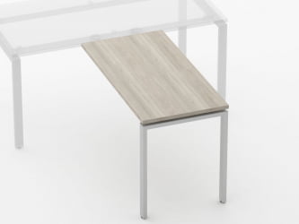 Брифинг-приставка для стола на П-обр.опорах Deka 7.10.12 Дуб Сантана светлый