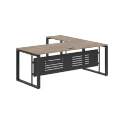 Стол с боковой приставкой ENIO ECT 2019M Кария Пальмира/Антрацит