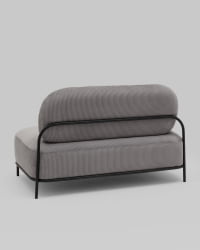 Диван Стоун велюр рельефный светло-серый