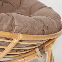 Кресло PAPASAN ECO/ПАПАСАН ЭКО P115-1/SP STD /c подушкой, ремешками/ Natural (натуральный), экошерсть Коричневый, 1811-5