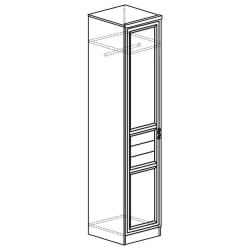 Модульный шкаф в гостиную Лира 41 Дуб нортон темный