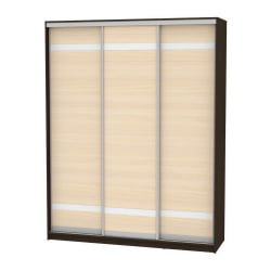 Шкаф-купе B-230х180х60-3(Венге-ДМ-D9D9D9)