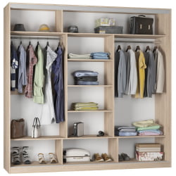 Шкаф-купе B-220х235х60-2(ЯШТ-ЯШС-D10D10D10)