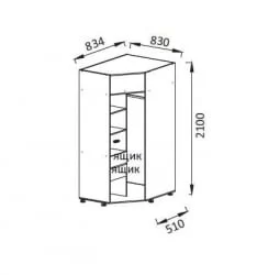 Детский угловой шкаф ПМ-8 Юниор-6