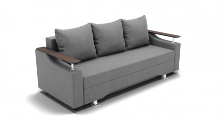 Диван с ящиком для белья Манго (ЗР) Цвет фасада: Светло серый; Тип: Прямой; Материал фасада: Металл/Велюр