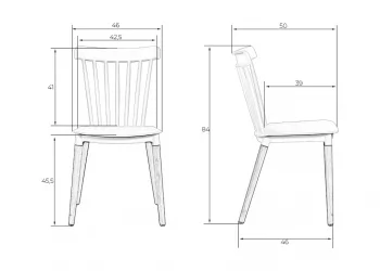 Стул обеденный ДОБРИН ТХЕО ножки светлый бук бежевый ГР-03 / DOBRIN THEO GR-03