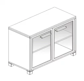 Шкаф для документов Л.Ш-2С Орех