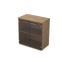 Шкаф низкий со стеклом GLOSS LINE 9НШ.023.2 Teakwood