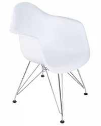 Стул обеденный DOBRIN DAW CHROME Белый