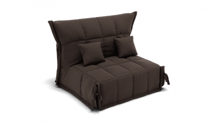 Диван Джаз 800 (ЗР) Цвет фасада: Коричневый; Тип: Прямой; Материал фасада: Металл/Велюр