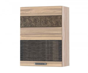 Шкаф-витрина кухонный (с системой плавного закрывания) Бруклин 101.80.1 Дуб Кронберг/Лагода/Антрацит