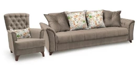 Кресло Ирис ТК 960 Коричневый Фибра 2885/5 Коричневые цветы