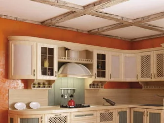 Шкаф кухонный угловой 600 радиусный с карнизом Кантри ЛД 235.311.000 Сономе эйч светлая