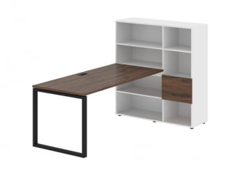 Рабочая станция EDIS EQRST 1217 Дуб Денвер темный Черный Белый