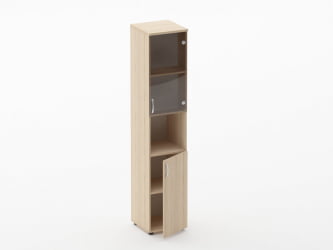 Шкаф высокий со стеклом и нишей Glassy 6.19.14Пр Туя