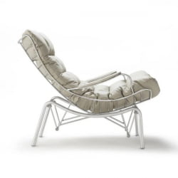 Кресло Liam с пуфом, серое